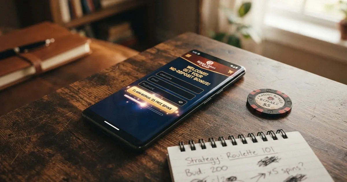 L'interfaccia di registrazione di un casinò online con la sezione dedicata al bonus senza deposito, simboli di slot machine e l'indicazione dei metodi di pagamento accettati
