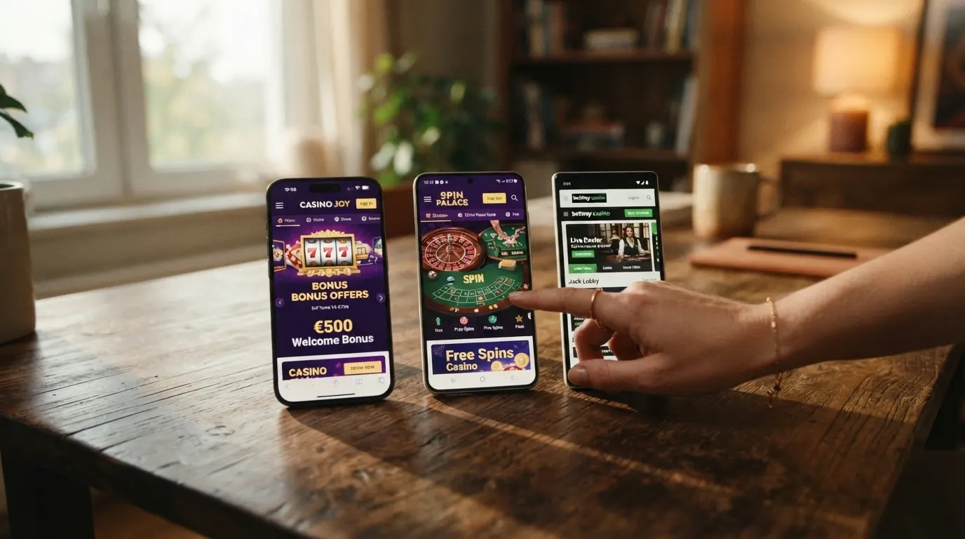 Una schermata divisa in riquadri che mostra le homepage di tre casinò non AAMS affiancate, con le icone dei metodi di pagamento in evidenza e il logo Amex cerchiato