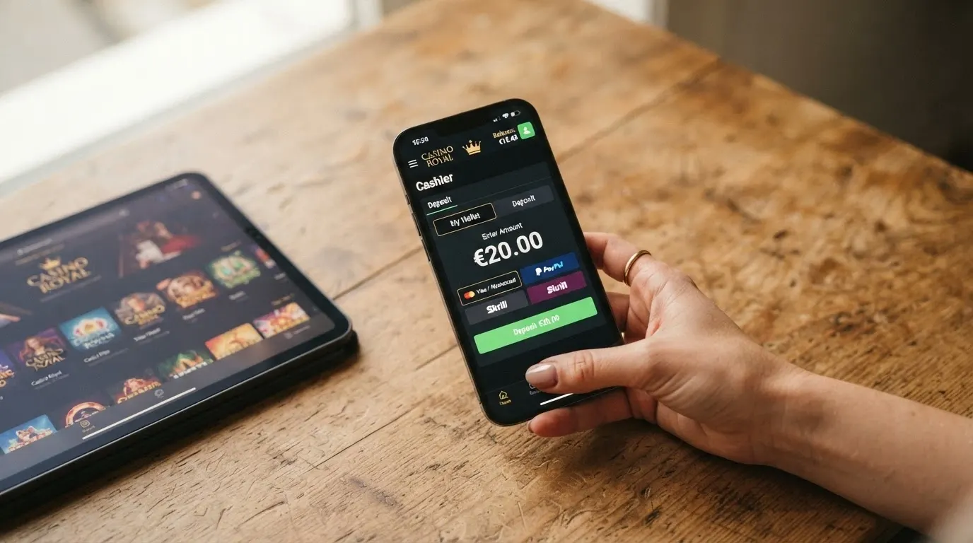 L'interfaccia della cassa di un casinò online con l'opzione Satispay selezionata e l'importo in euro