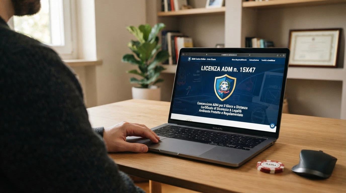 Il logo ufficiale dell'Agenzia delle Dogane e dei Monopoli accanto a un'icona raffigurante uno scudo, a simboleggiare le tutele della concessione