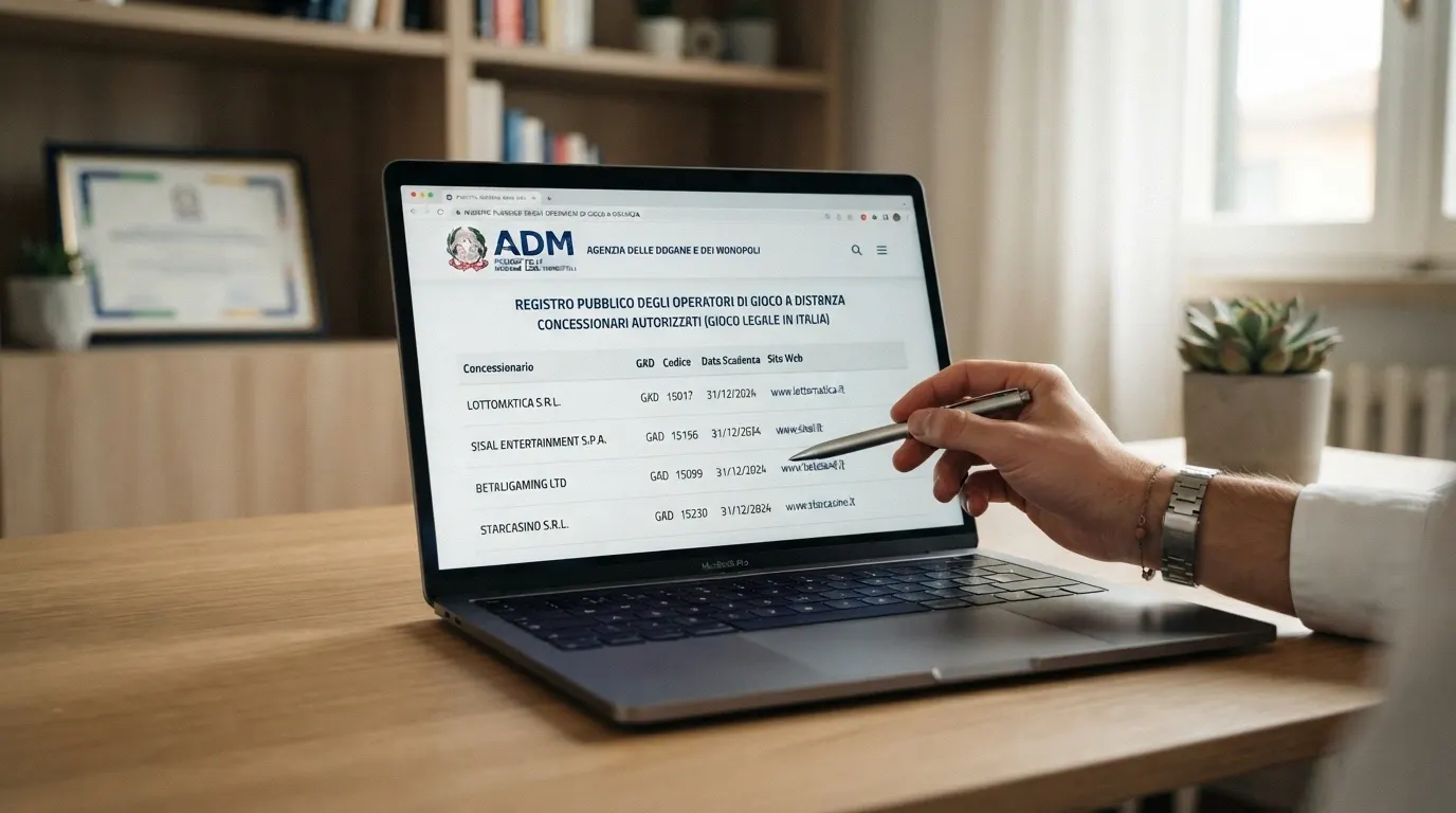 Il registro ufficiale dei concessionari ADM per il gioco a distanza