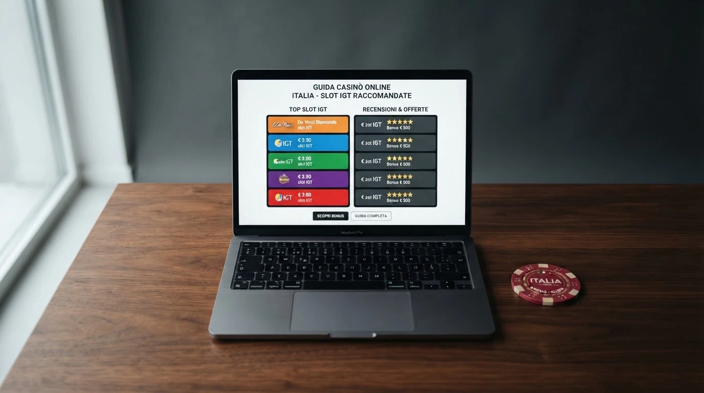 Schermata di confronto tra le card di più casinò ADM con slot IGT, bonus e licenze in evidenza