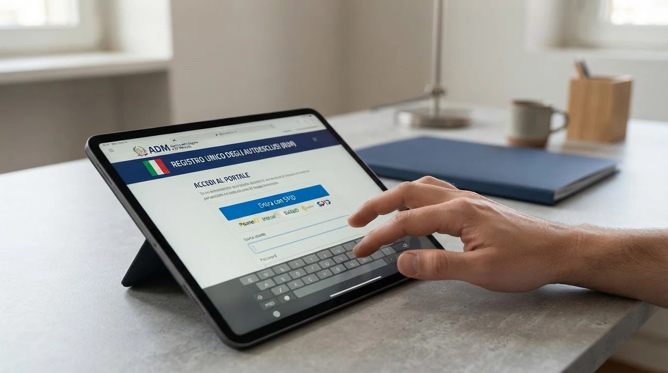 L'interfaccia del portale ADM per l'accesso al Registro Unico degli Autoesclusi, accessibile con credenziali SPID per l'autoesclusione dal gioco a distanza.