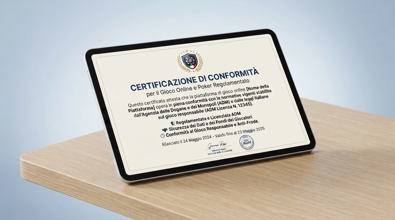 Un estratto del registro ufficiale ADM con l'elenco dei concessionari autorizzati al gioco a distanza, timbro o intestazione dell'Agenzia delle Dogane e dei Monopoli