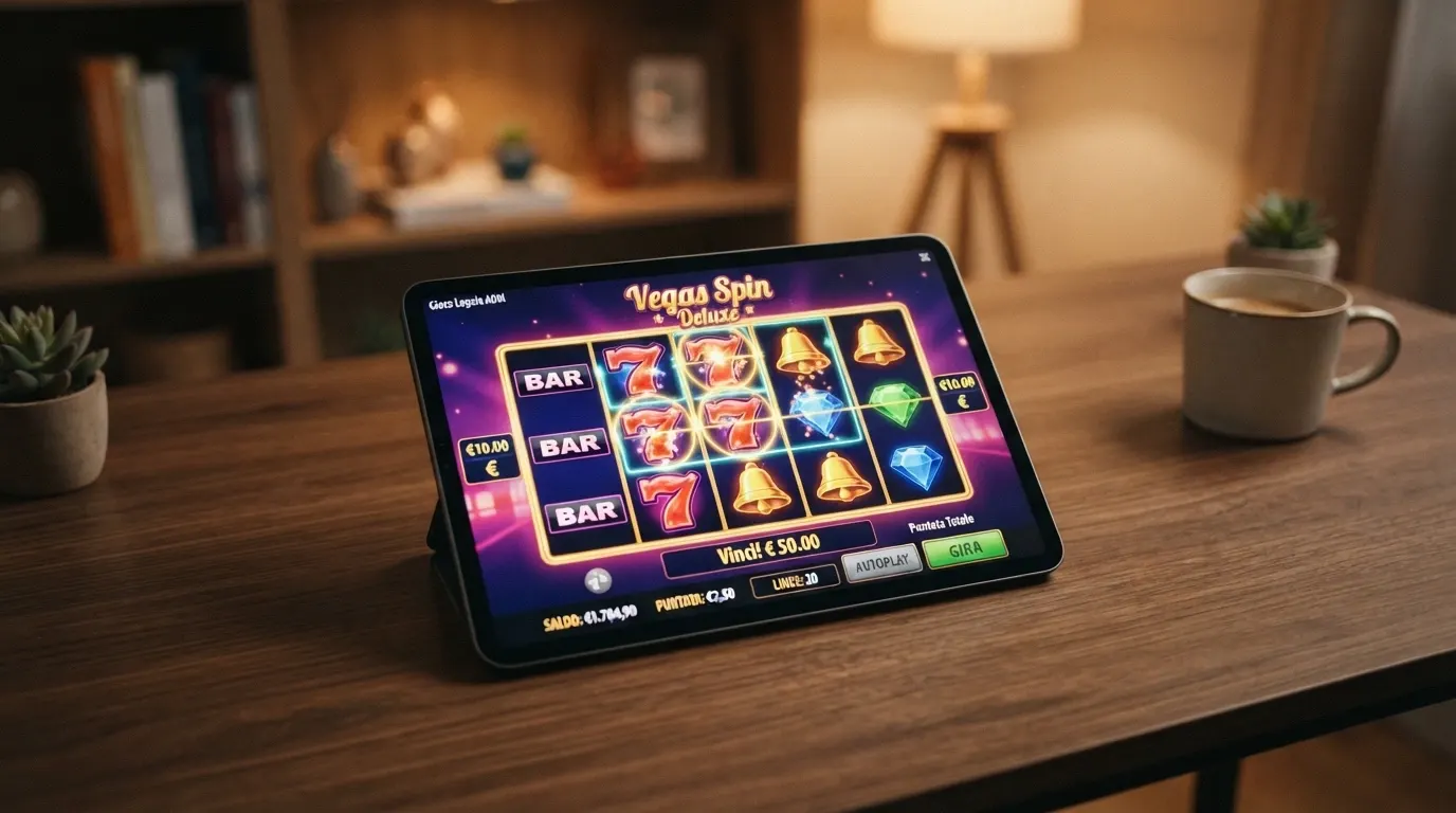 L'interfaccia di una lobby di casinò online con le miniature delle slot nella parte superiore e i tavoli live con croupier in streaming nella parte inferiore